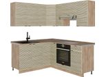 Vicco Cucina Angolare Completa Fame-Line, 160 X 190 Cm , Pl Rovere, Pannello In Rovere/Rovere Goldkraft/Quercia Dorata