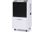 Deumidificatore Commerciale Costway 118 L/Giorno E Ambienti Fino A 790 M², Essiccatore Da Costruzione Con Timer 24H, 4 Ruote E Tubo Di Scarico Deumidificatore Industriale