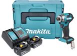 Avvitatore A Impulsi A Batteria Makita Dtd 173 Sgj 18 V 180 Nm 1/4" Brushless + 2X Batteria Ricaricabile 6,0 Ah + Caricabatterie + Makpac"