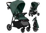Lionelo Emma One Passeggino Fino A 22 Kg Ruote 360 Girevoli Pieghevole Con Una Sola Mano Schienale E Poggiapiedi Regolabili Cappottina Xxl UPF50+ Verde