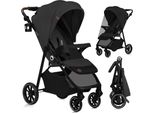 Lionelo Emma One Passeggino Fino A 22 Kg Ruote Girevoli 360 Pieghevole Con Una Sola Mano Schienale E Poggiapiedi Regolabili Cappottina Xxl UPF50+ Grigio