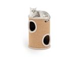 Barile Tiragraffi Lionto Per Gatti, Stabile Superficie In Iuta Per Graffiare E Arrampicarsi, Con Grotte, Area Per Sdraiarsi E Palla Da Gioco, Altezza 50 Cm