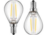 Blulaxa Led-Filamento-Lampada, G45, Eek: F, E14, 2,5 W, 250 Lm, 2700 K, 2 StüCk
