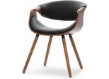Sedia Da Pranzo Di Design Sarolta - Noce / Nero 1