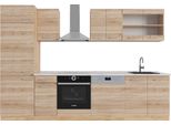 Vicco Cucina Componibile R-Line, 300 Cm , Pl Marmo, Rovere Sonoma/Goldkraft