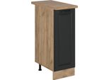 Vicco Armadio Cucina Dispensa Alto R-Line, 30 Cm , Pl Rovere, Antracite Casa Di Campagna/Quercia Dorata