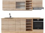 Vicco Cucina Componibile R-Line, 240 Cm , Pl Rovere, Rovere Sonoma/Goldkraft