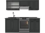 Vicco Cucina Componibile R-Line, 200 Cm , Pl Antracite, Casa Di Campagna Antracite/Antracite