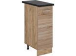 Vicco Armadio Cucina Dispensa Alto R-Line, 30 Cm , Pl Antracite, Sonoma/Quercia Dorata