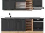 Vicco Cucina Componibile R-Line, 240 Cm , Pl Antracite, Antracite Casa Di Campagna/Rovere Dorato