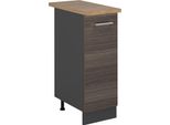 Vicco Armadio Cucina Dispensa Alto R-Line, 30 Cm , Pl Rovere, Grigio Nobile/Antracite