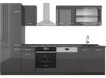 Vicco Cucina Componibile R-Line, 300 Cm , Pl Antracite, Antracite Lucido/Antracite
