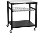 Carrello Barbecue Bbq-Toro 80 X 65,5 X 86,5 Cm, Nero, Tavolo Da Barbecue Con Ampio Piano Di Lavoro In Acciaio Inox