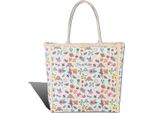 Bianco Naturale Multicolore Frida Kahlo Borsa Animali Floreali Tela D2OTI800F