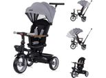 Triciclo Chipolino, Triciclo Urban Manubrio Con Luce, Pieghevole, Sedile Girevole, Cestino Grigio