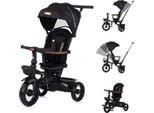 Triciclo Chipolino, Triciclo Urban Manubrio Con Luce, Sedile Pieghevole E Girevole, Cestino Nero