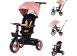 Triciclo Chipolino, Triciclo Urban Manubrio Con Luce, Sedile Pieghevole E Girevole, Cestino Rosa