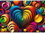 Yazz Puzzle Cuore Colorato - 1000 Pezzi Giocattolo Colorato