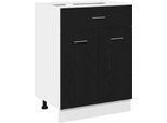 Syfax™ Armadio Pensile Rovere Nero 60 X 46 X 81,5 Cm Legno Multistrato