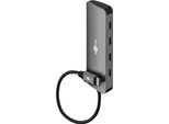 Goobay 76565 Slim Hub Usb A 4 Porte, Da USB-C™ A USB-C™, 10 Gbit/S, Grigio Chiaro, 0,115 M - Spina USB-C™ > 4X Presa USB-C™ (Usb 3.2)