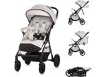 Chipolino Sparkle Carrozzina, Passeggino, Pieghevole, Cinghia Sul Manico, Regolabile Beige-Bianco