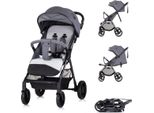Chipolino Sparkle Carrozzina, Passeggino, Pieghevole, Maniglia Con Cinghia, Regolabile Grigio