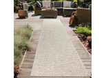 Tappeto Da Interno Ed Esterno Per Terrazza Resistente Alle Intemperie Monocolore In Beige Dimensioni - 80 X 250 Cm