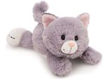Nici Gatto Di Peluche Grigio 20Cm, Sdraiato Verde