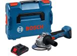 Bosch Gws 18V-8 Smerigliatrice Angolare Professionale A Batteria 18 V 125 Mm Brushless + 1X Batteria Procore 4,0 Ah + L Boxx - Senza Caricabatteria