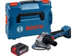 Bosch Gws 18V-8 Professional Smerigliatrice Angolare A Batteria 18 V 125 Mm Brushless + 1X Batteria 4,0 Ah + L Boxx - Senza Caricabatteria
