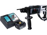 Makita Dhr 202 RT1W Martello Perforatore A Batteria 18 V 20 Mm 2,0 J Bianco + 1 Batteria 5,0 Ah + Caricabatteria