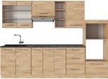 Vicco Cucina Componibile Fame-Line, 280 Cm , Pl Antracite, Quercia Dorata/Quercia Dorata