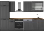 Vicco Cucina Componibile Fame-Line, 300 Cm , Pl Rovere, Grigio Scuro/Antracite