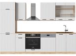 Vicco Cucina Componibile Fame-Line, 300 Cm , Pl Rovere, Bianco Casa Di Campagna/Quercia Dorata