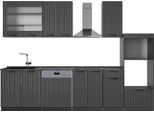 Vicco Cucina Componibile Fame-Line, 300 Cm Con Armadio Alto, Pl Antracite, Grigio Scuro/Antracite