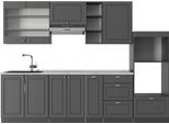 Vicco Cucina Componibile Fame-Line, 280 Cm , Pl Marmo, Landhaus Antrazit-Oro/Antracite