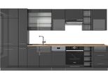 Vicco Cucina Componibile Fame-Line, 355 Cm , Pl Rovere, Antracite Lucido/Antracite