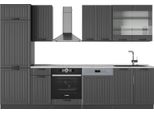 Vicco Cucina Componibile Fame-Line, 300 Cm , Pl Marmo, Grigio Scuro/Antracite