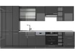 Vicco Cucina Componibile Fame-Line, 355 Cm , Pl Marmo, Antracite Lucido/Antracite