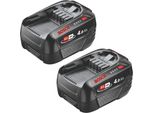 Bosch 2X Pba 18V 4.0Ah W-C Batteria 18 V 4.0 Ah Power For All ( 2X 1600A011T8 )