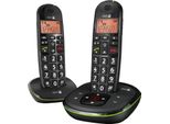 Doro Phoneeasy 105Wr Duo - Telefono Cordless Con Segreteria Telefonica + Id Chiamante - Dect\Gap - Nero + 1 Aggiuntivo(