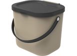 Rotho AbfallbehäLter Albula 6L 23,5X20X20,8Cm Cappuccino 1 Stck. 106027 (Ekb)