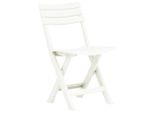 Vidaxl Sedie Da Giardino Pieghevoli 2 Pz. Plastica Bianca
