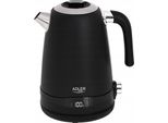 Bollitore Elettrico Adler Ad 1295B, 2200 W, 1,7 L, Acciaio Inox, Supporto Girevole A 360°, Nero