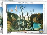 Puzzle Da 1000 Pezzi - Puzzle - Salvador Dali I Cigni Riflettono Gli Elefanti + Accessori Per Puzzle
