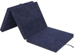 Hobbygarden Materasso Pieghevole Ben - 195×80×8 Cm, Marrone Scuro, Pieghevole, Letto Per Ospiti E Tappetino Da Palestra, Rivestimento Aloba, Di Facile Manutenzione E Mobile