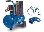 Compressore D'aria Scheppach Hc30O | Senza Olio E Di Lunga Durata | 1100W | Serbatoio Da 24L | 8Bar | 200L Di Capacità D'aria | Incluso Set Di Accessori Da 13 Litri E Tubo Da 5M