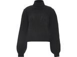 Maglione A Collo Alto Da Donna Bionda - Nero, Xl/Xxl