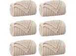 Vidaxl Coperte 6 Pezzi Beige 270 X 240 Cm Pile