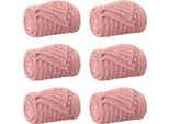 Vidaxl Coperte 6 Pezzi Rosa 150 X 130 Cm Pile